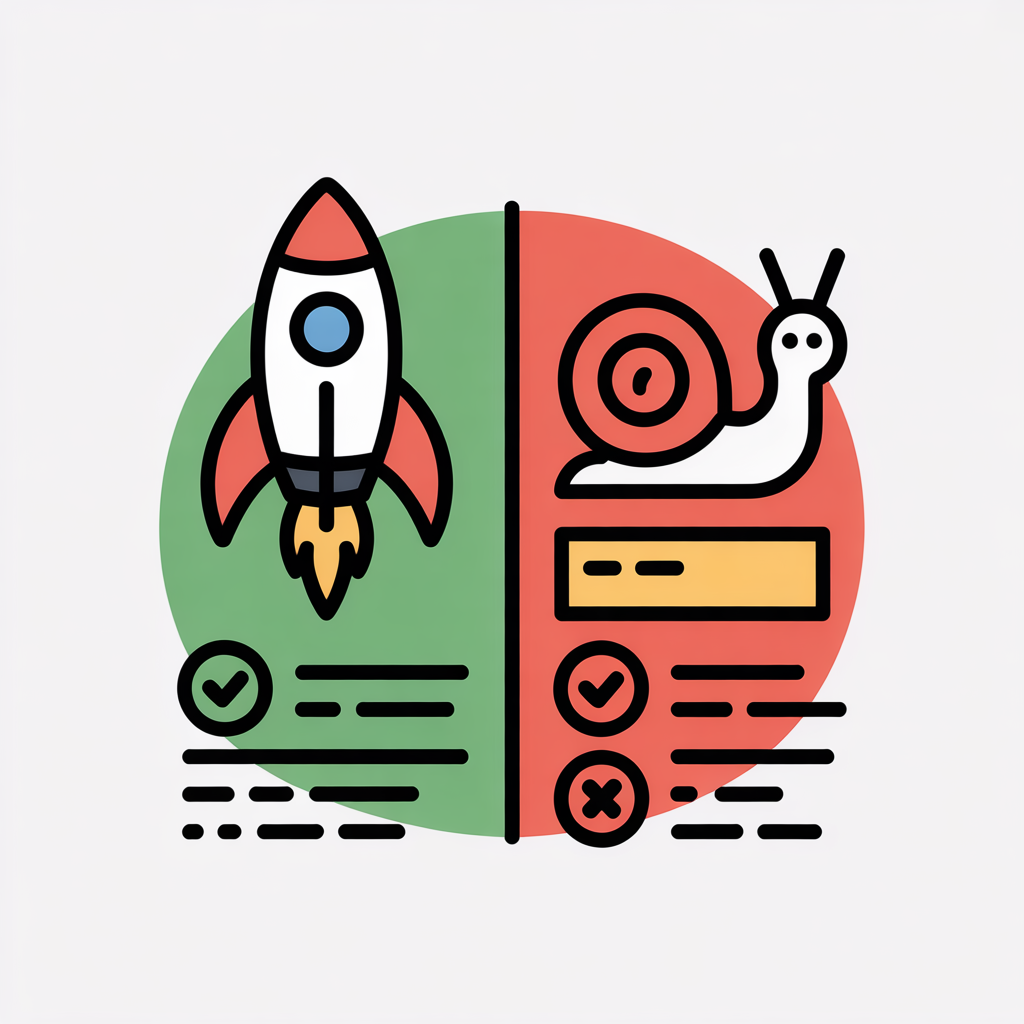 Split composition: Web PM flying free vs Mobile PM trapped in maze